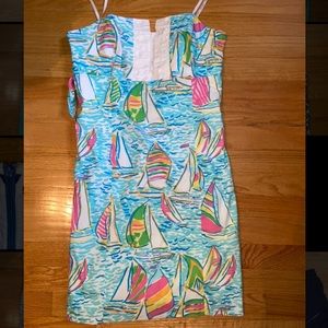 Lilly Pulitzer strapless dress with bow tie back